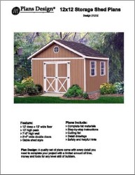 12′ x 12′ Gable Storage Shed Project Plans -Design #21212