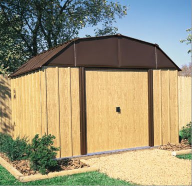 Arrow WV1014 Woodview 10-Feet by 14-Feet Steel Storage Shed